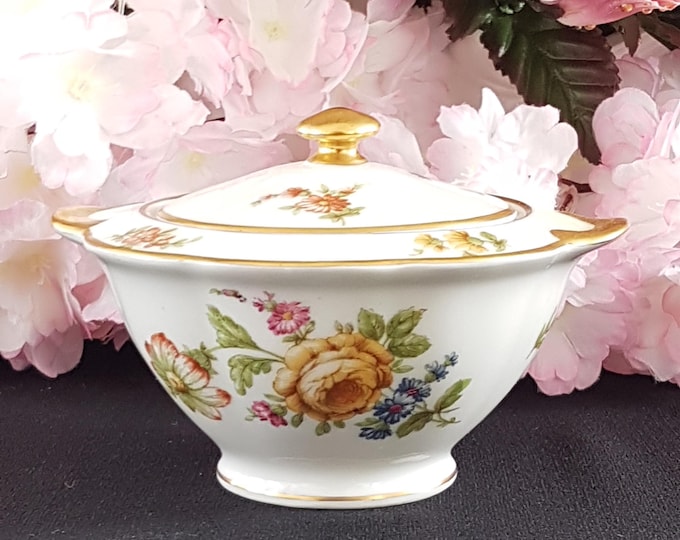Havilands Rosedale Sugar Bowl With Lid