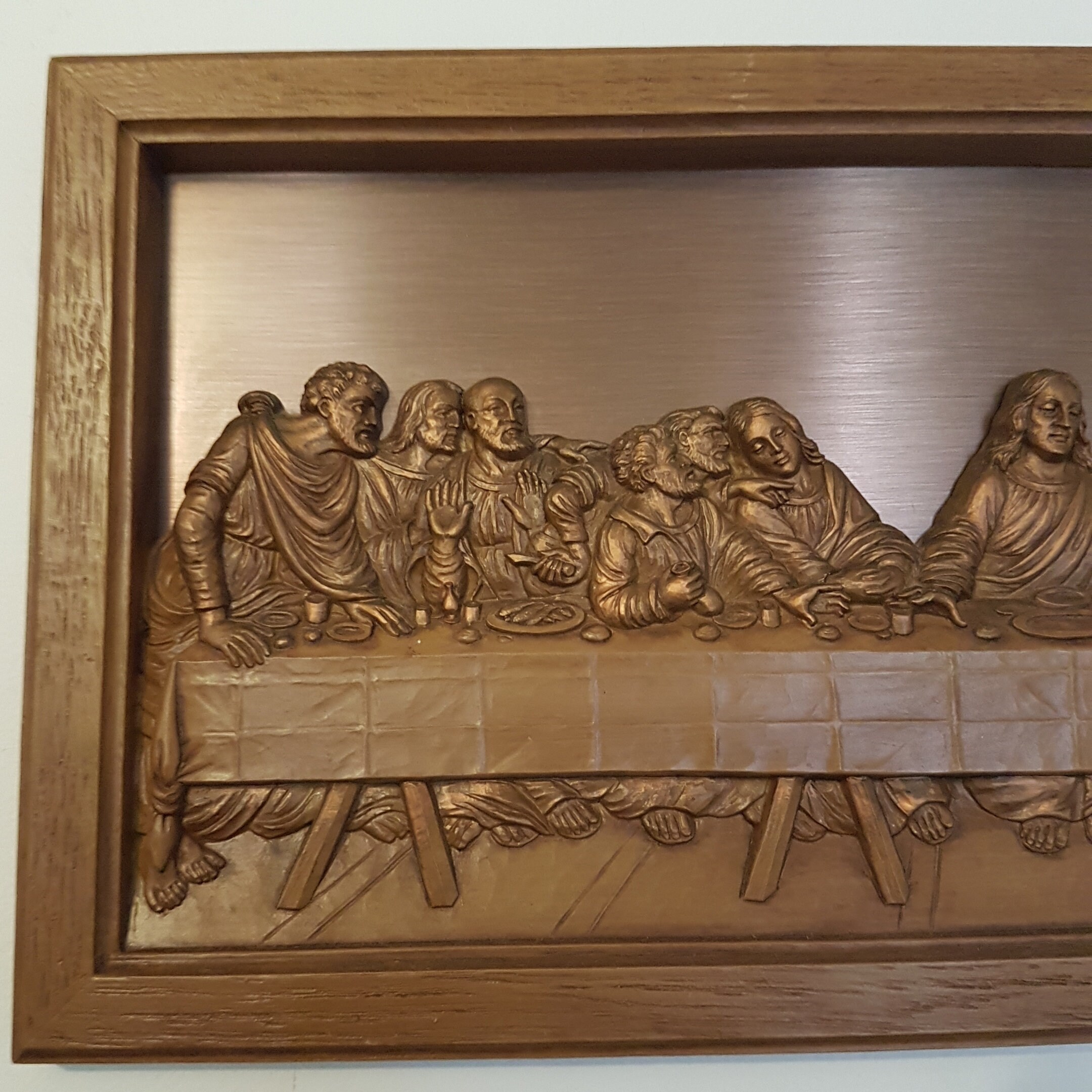 The Last Supper Vintage Copper Wall Art Religious Christian Etsy Canada