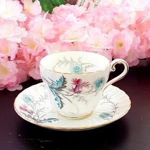 Vintage Aynsley Wayside English Bone China Tea Cup & Saucer