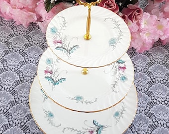 Aynsley Bone China 3-Tier Cake Stand Party Decor Tiered Dessert Display