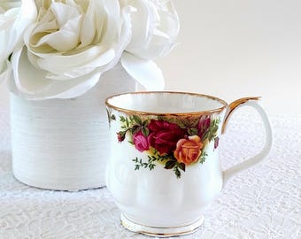 Royal Albert Old Country Roses English Bone China Coffee Cup 1960s