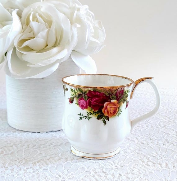 Vintage 1960s Royal Albert Old Country Roses Bone China Coffee Cup Collectible