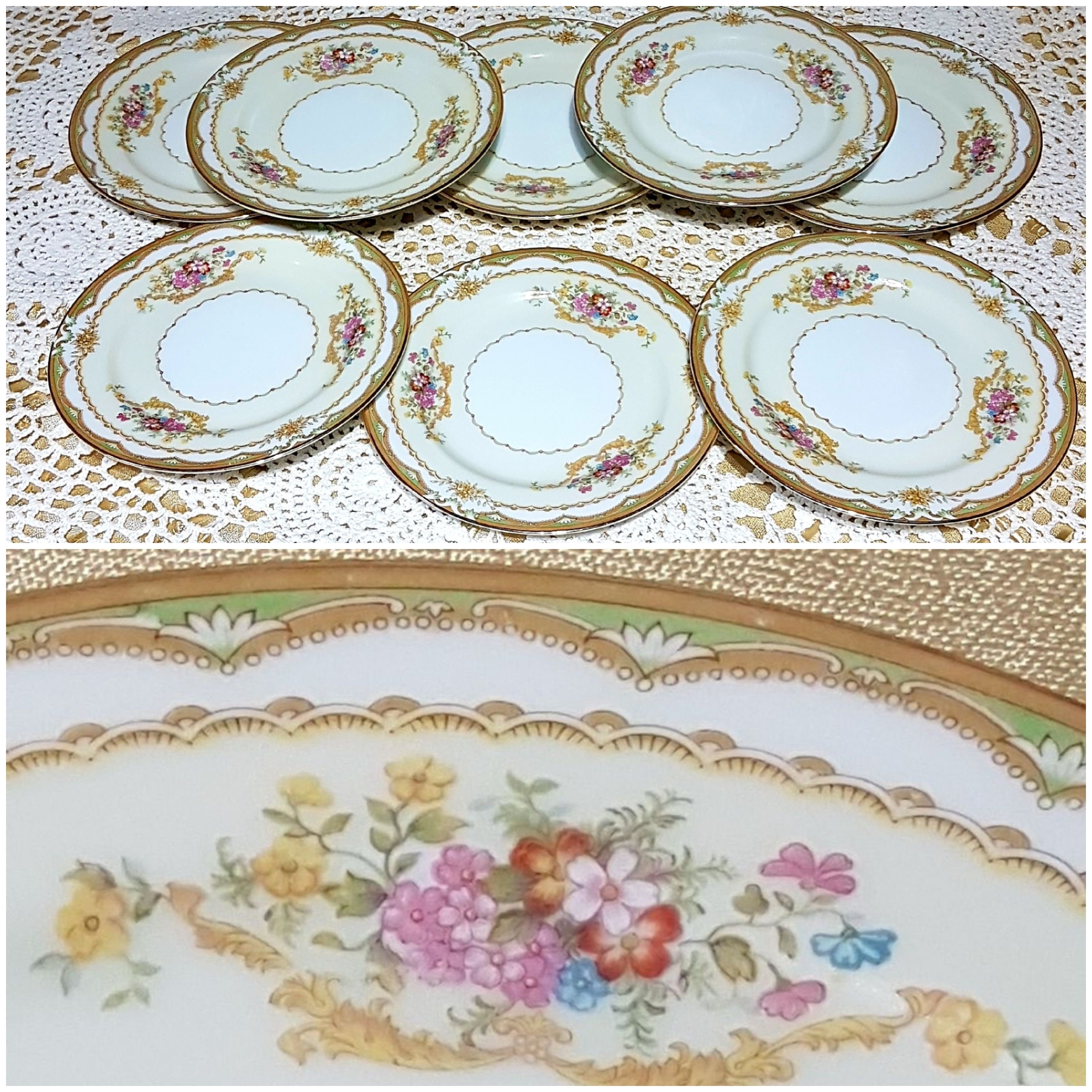 Set of 8 Vintage Noritake Muriel Bread & Butter Plates ...