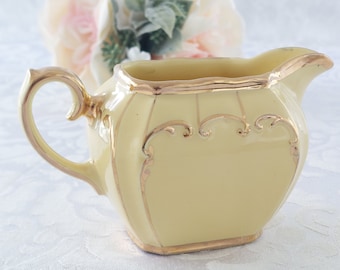 Vintage Sadler Yellow Cube Cream Jug, Made in England