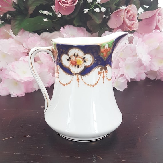 Royal Albert Heirloom Creamer Imari Colors English Bone China Antique Milk Jug