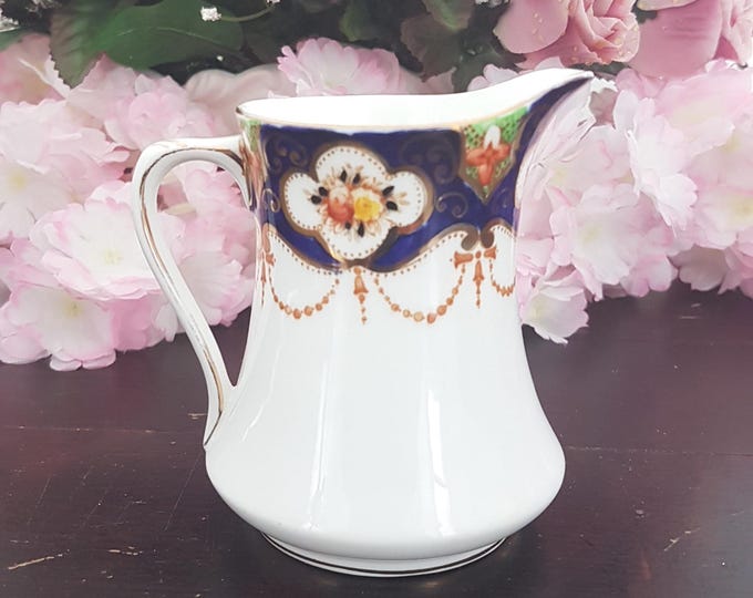 Royal Albert HEIRLOOM Creamer Crown China Stamp with Imari Colors
