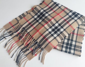 James Pringle Weavers Camel Thomson Tartan Wool Scarf - Scottish Celtic Gift