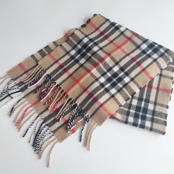 James Pringle Weavers Camel Thomson Tartan Wool Scarf - Scottish Celtic Gift