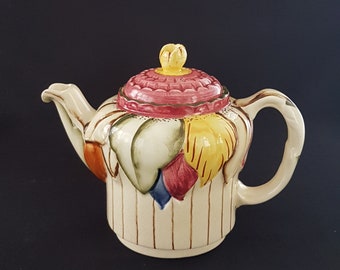 Vintage Hand Painted Pottery Teapot by HJ Wood Ltd, 5 Cup, Burslem England
