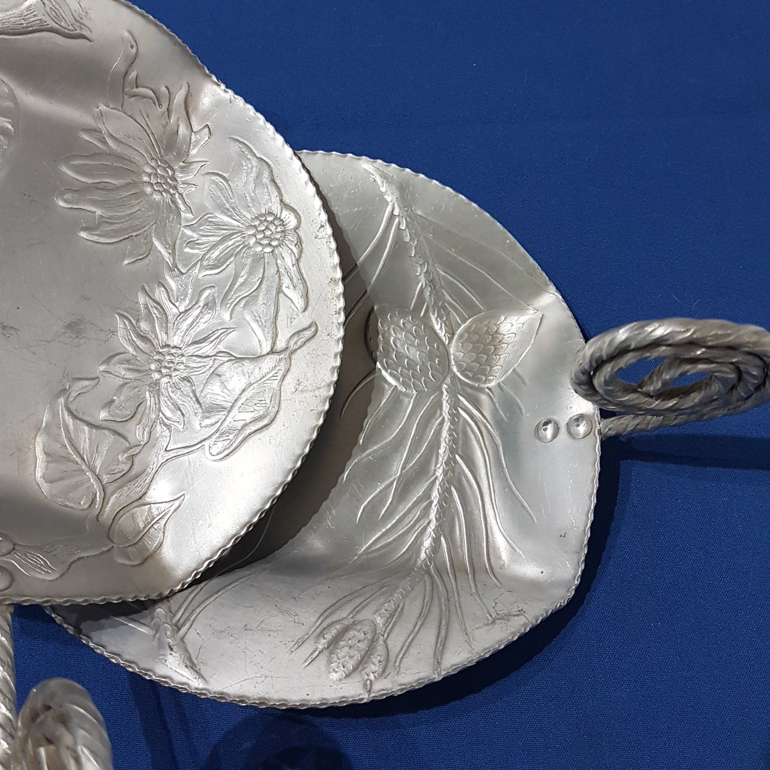 Pair of Hammercraft Aluminum Hammered Napkin Trays with Etsy