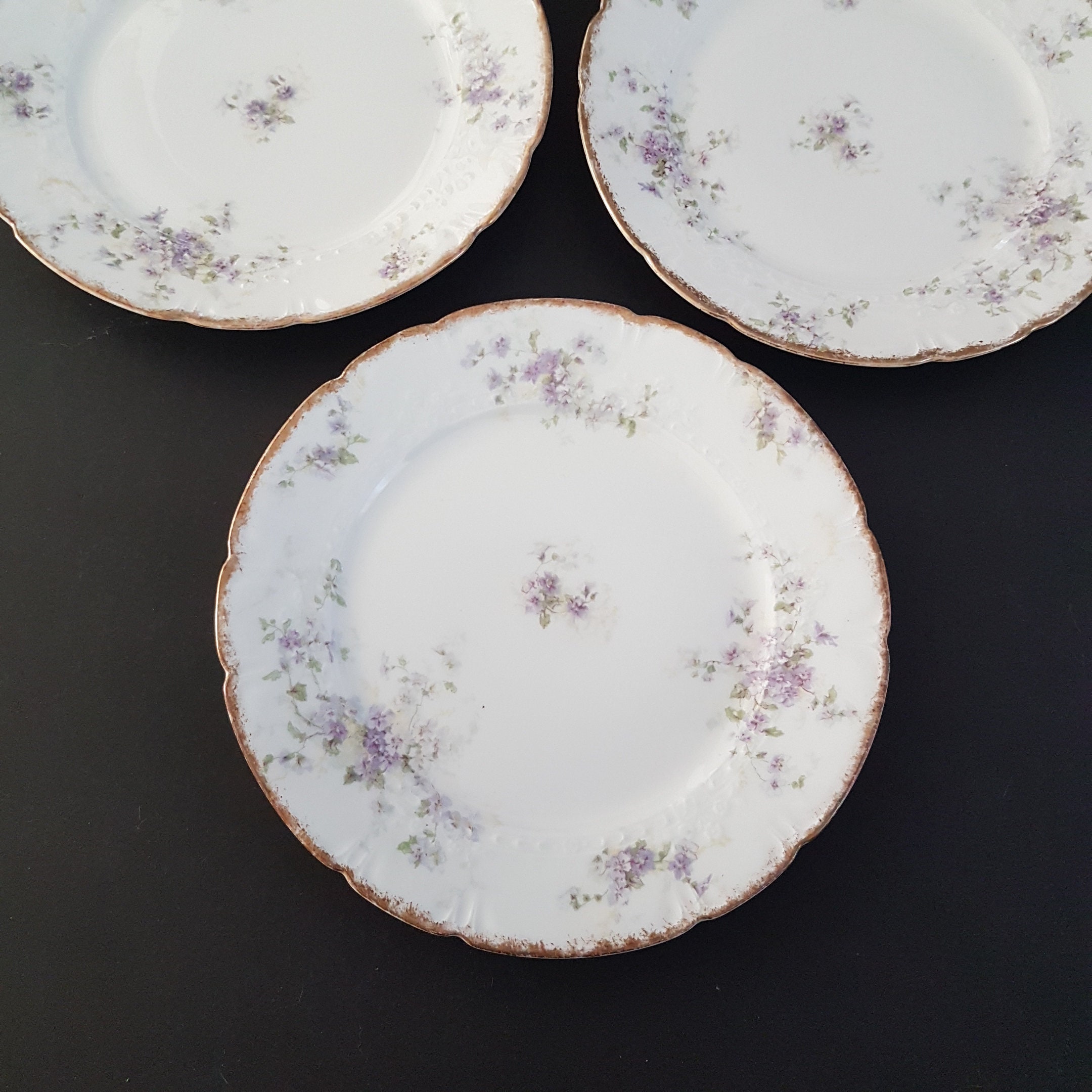 Havilland Limoges 何気なし Blue Flower ポット 3点セット！