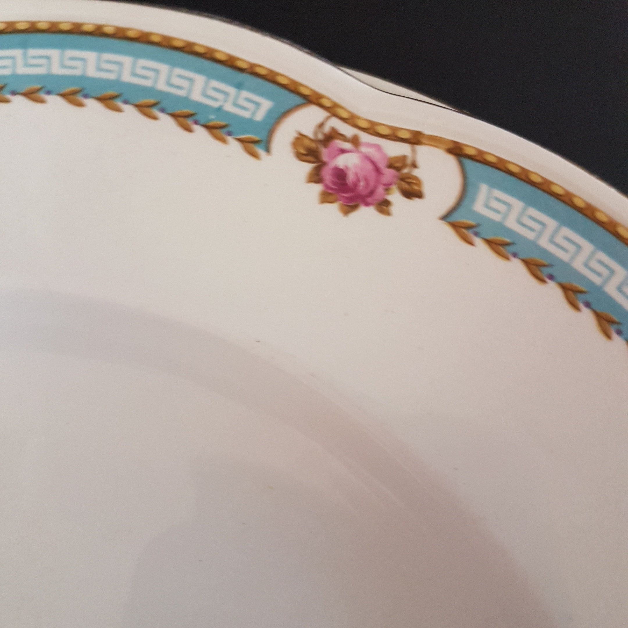 Vintage Baker & Co England, Set of 6 Dinner Plates, Flower Shape, Pink