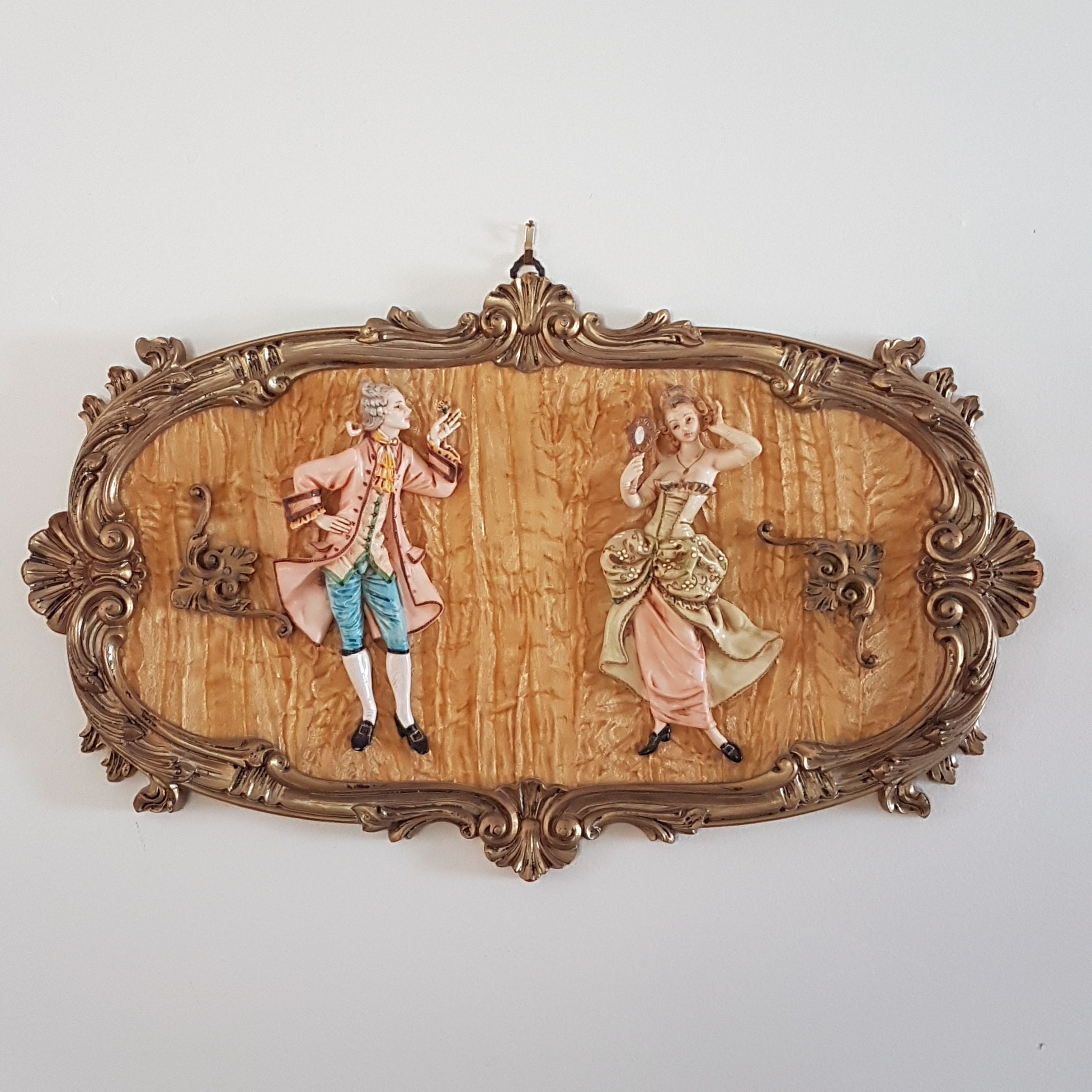 ReservedDepose Italy Large Vintage Florentine Wall Plaque, Baroque