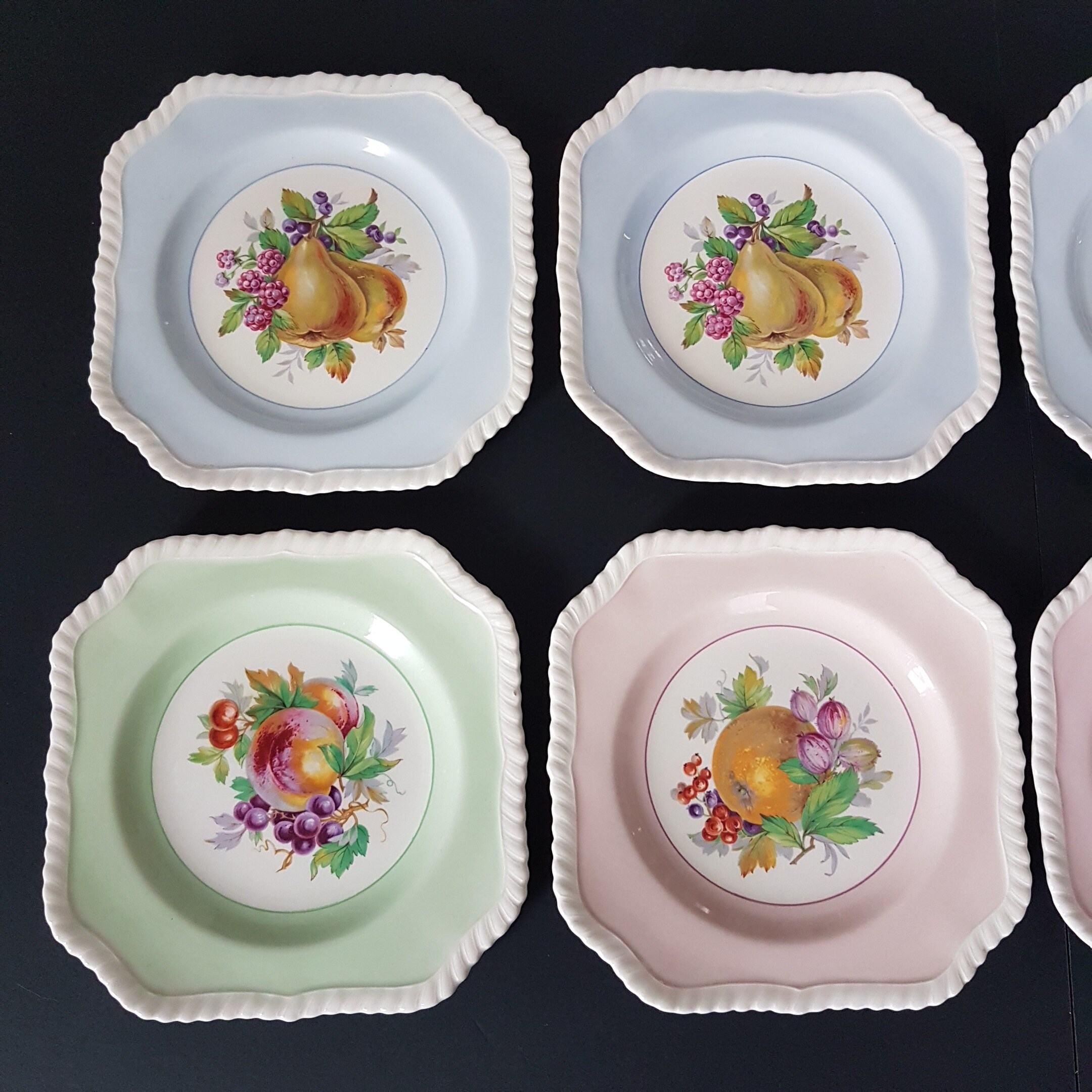 Choice of Blue Pink or Green Dessert Plates, Johnson Brothers
