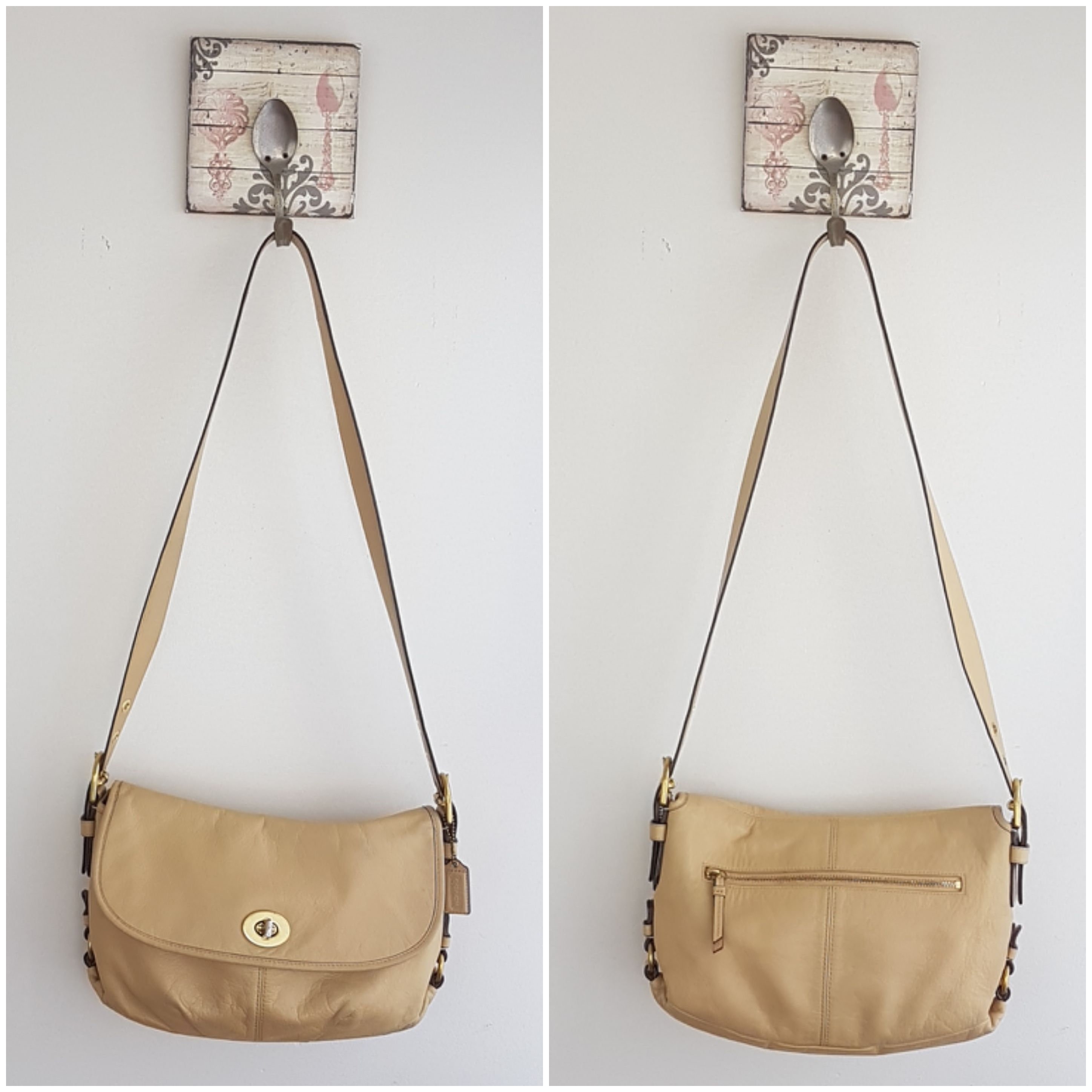 Vintage COACH Tan Leather Crossbody Bag with Adjustable Vintage COACH Tan Leather Crossbody Bag with Adjustable