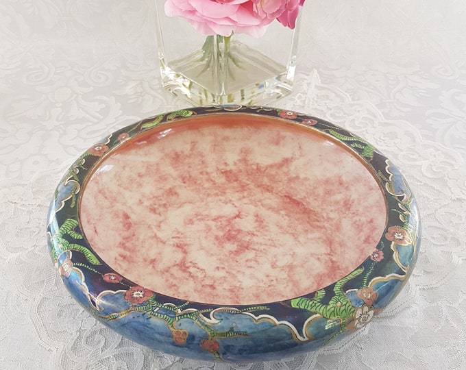 Art Deco Large Decorative Fruit Bowl, Grimwades Byzanta Ware, Stoke on Trent, England, 1930s