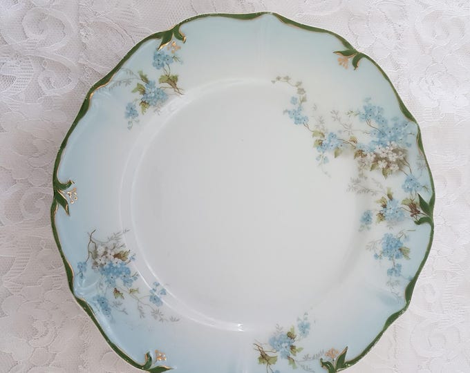 Antique Osinski Porcelain Salad Plate Set of 4, Made in Poland 1900-1914