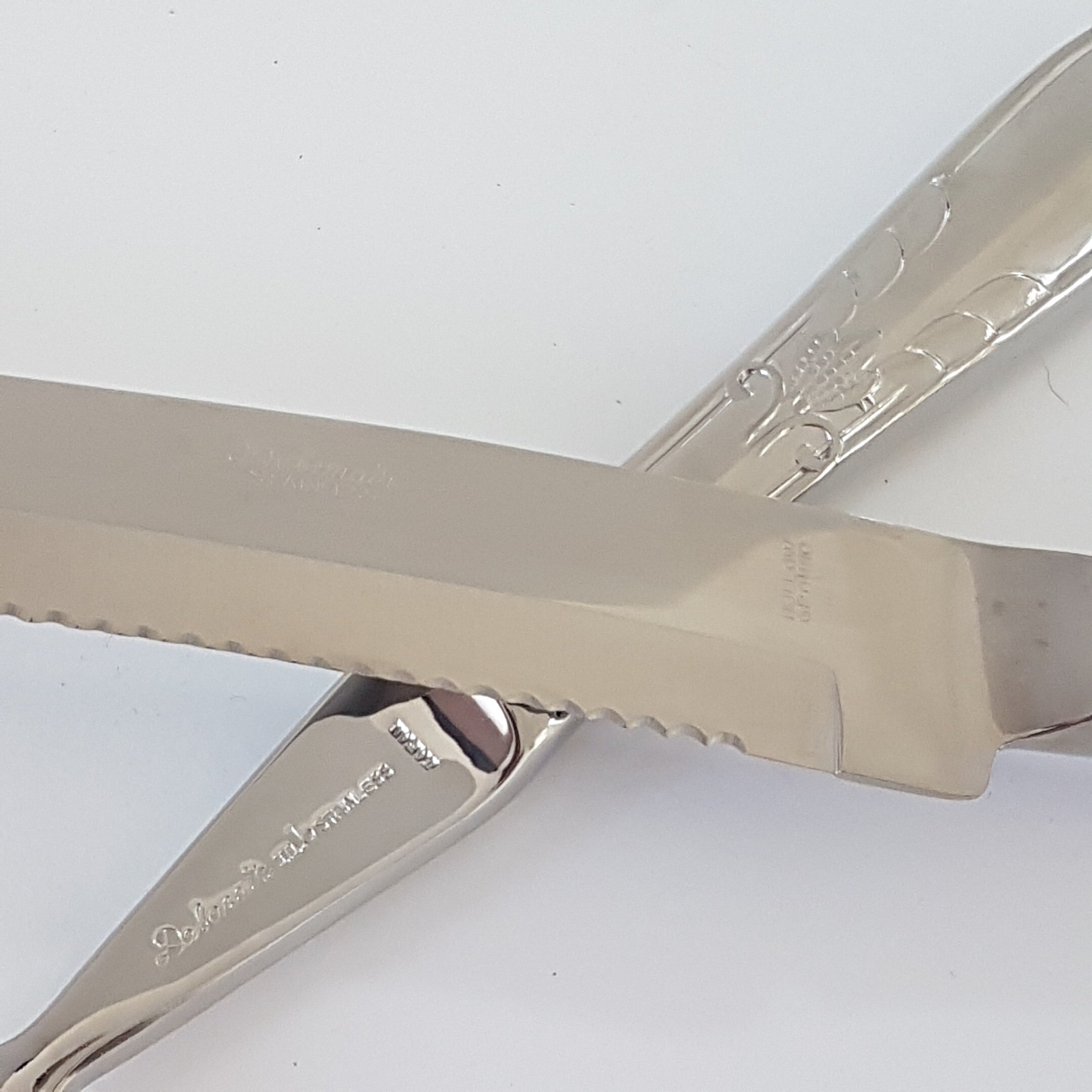 Vintage Meat Carving Set, Debonair Stainless Japan, Serrated Carving