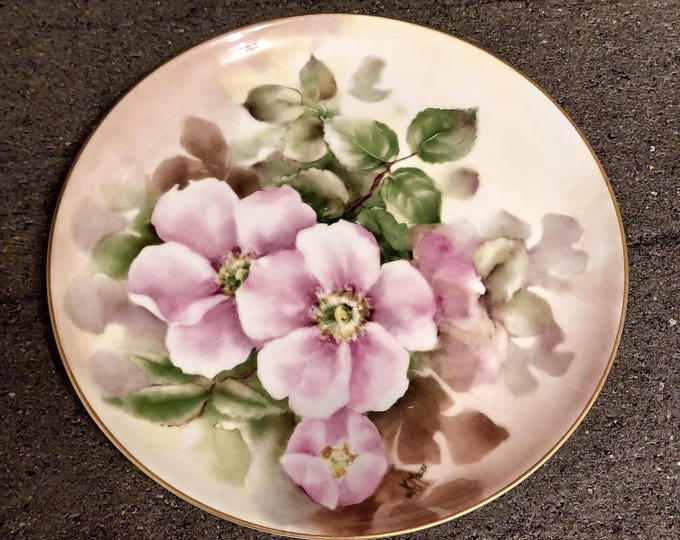 Alberta Wild Rose Sunrise Bone China Collector Plate Provincial Territorial Floral Emblems Canada Souvenir