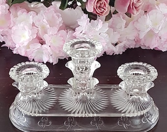Mid Century Candle Holder for 3 Taper Candles