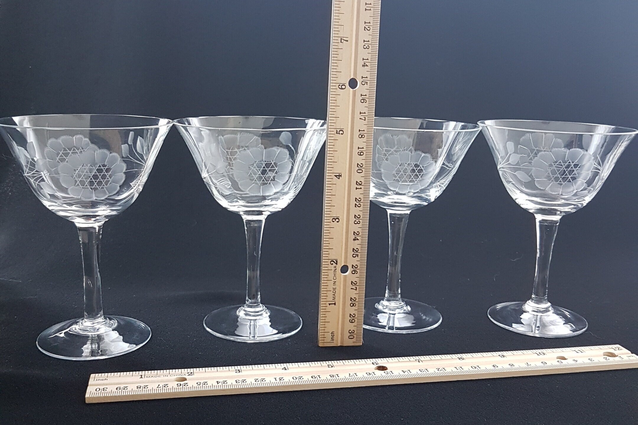 RESERVED For Anne WJ Hughes Cornflower Crystal Coupe Champagne RESERVED For Anne WJ Hughes Cornflower Crystal Coupe Champagne