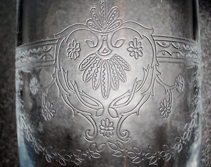 Vintage Cristal d'Arques Dampierre Champagne Flutes - Set of 4 Etched Floral French Crystal 24% Lead Crystal Celebration Glassware