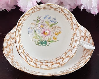 Royal Albert Basket of Flowers Tea Cup & Saucer England