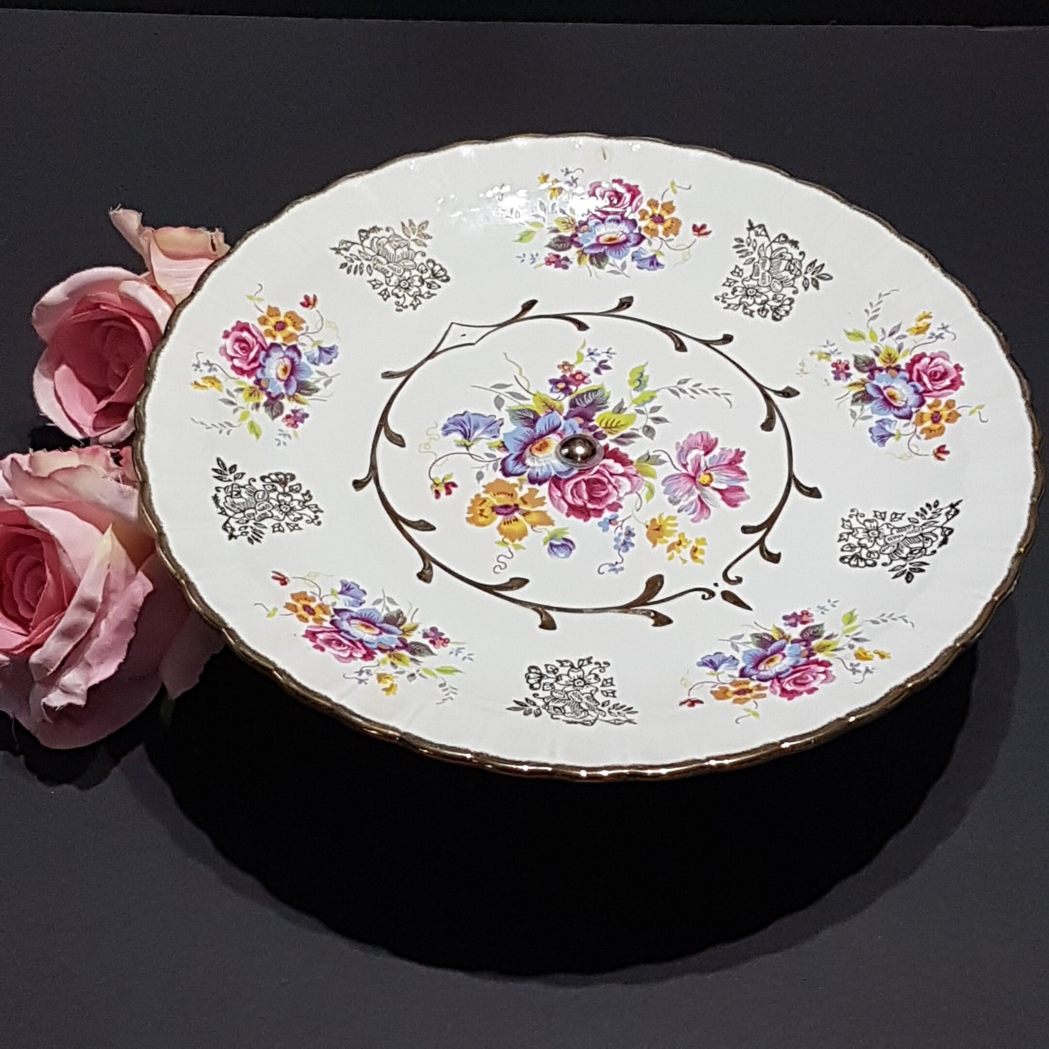 RESERVED Avon Woods & Sons Pedestal Cake Stand, Vintage ...