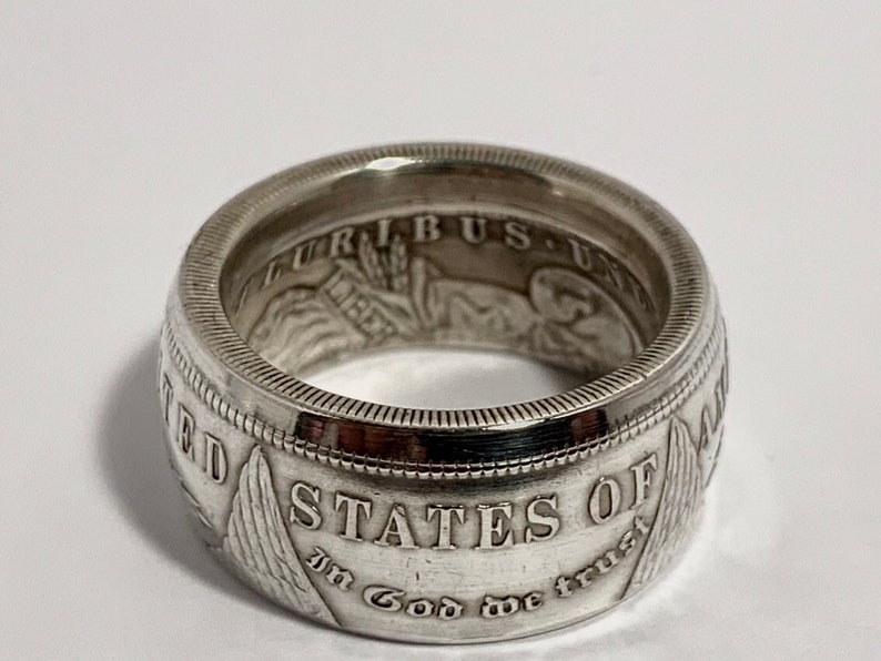 Morgan silver dollar coin ring. | Etsy