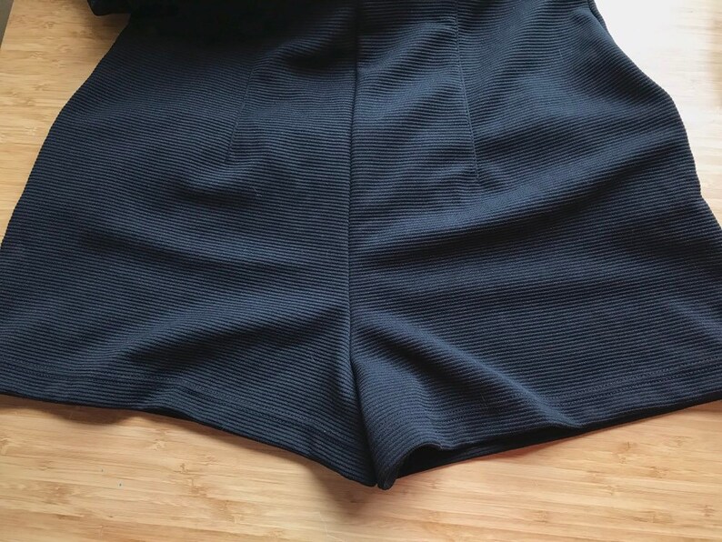 90s Energie Ribbed Black Romper Vtg Vintage 1990s