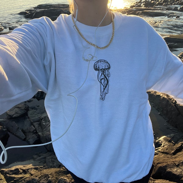 Jellyfish NEDA Sweatshirt: for eating disorder recovery, ed recovery clothes, eating disorder awareness, NEDA symbol, ED clothing