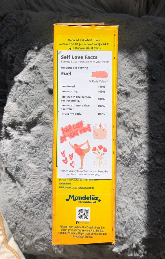 Take Care of Your Mind Nutrition Label Cover Set - Etsy