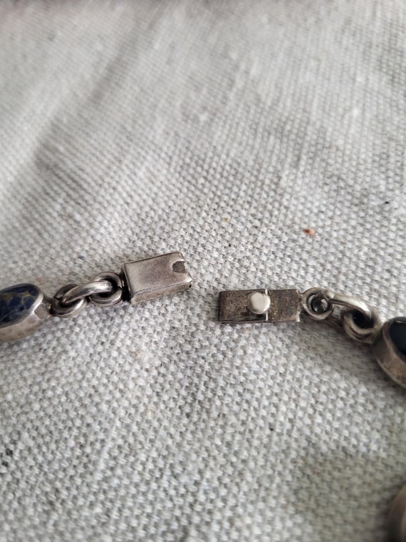 Agate + Silver Chain Bracelet - image 5
