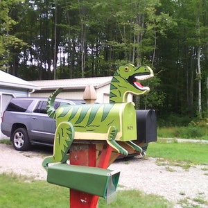 Light Green Dinosaur Mailbox