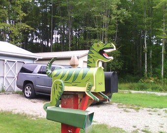 Light Green Dinosaur Mailbox