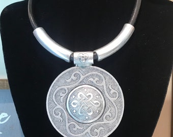 Intricate Ethnic Silver Necklace