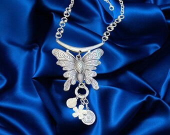 Beautiful Butterfly Handmade Statement Necklace