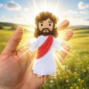 Felt Jesus - Small Sewing Project, Plushie Pattern