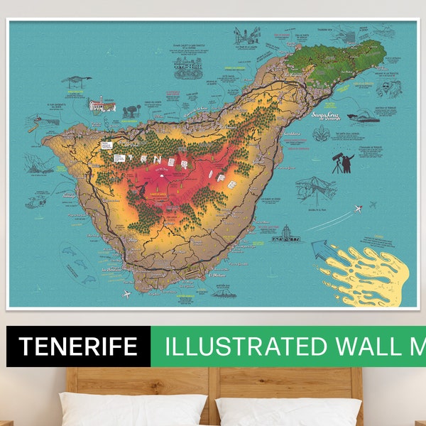 Tenerife Print, Tenerife Wall Art, Tenerife Poster, Tenerife Photo, Tenerife Poster Print, Tenerife Wall Decor, Tenerife Travel Poster Map