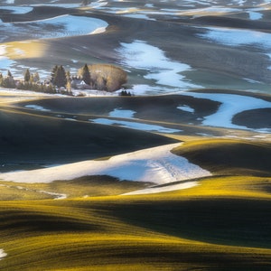 Steptoe Butte -Palouse Sunrise -Hills -Spring-Snow -Farmhouse -Landscape Prints -Landscape Photography -Eastern Washington -WA Art