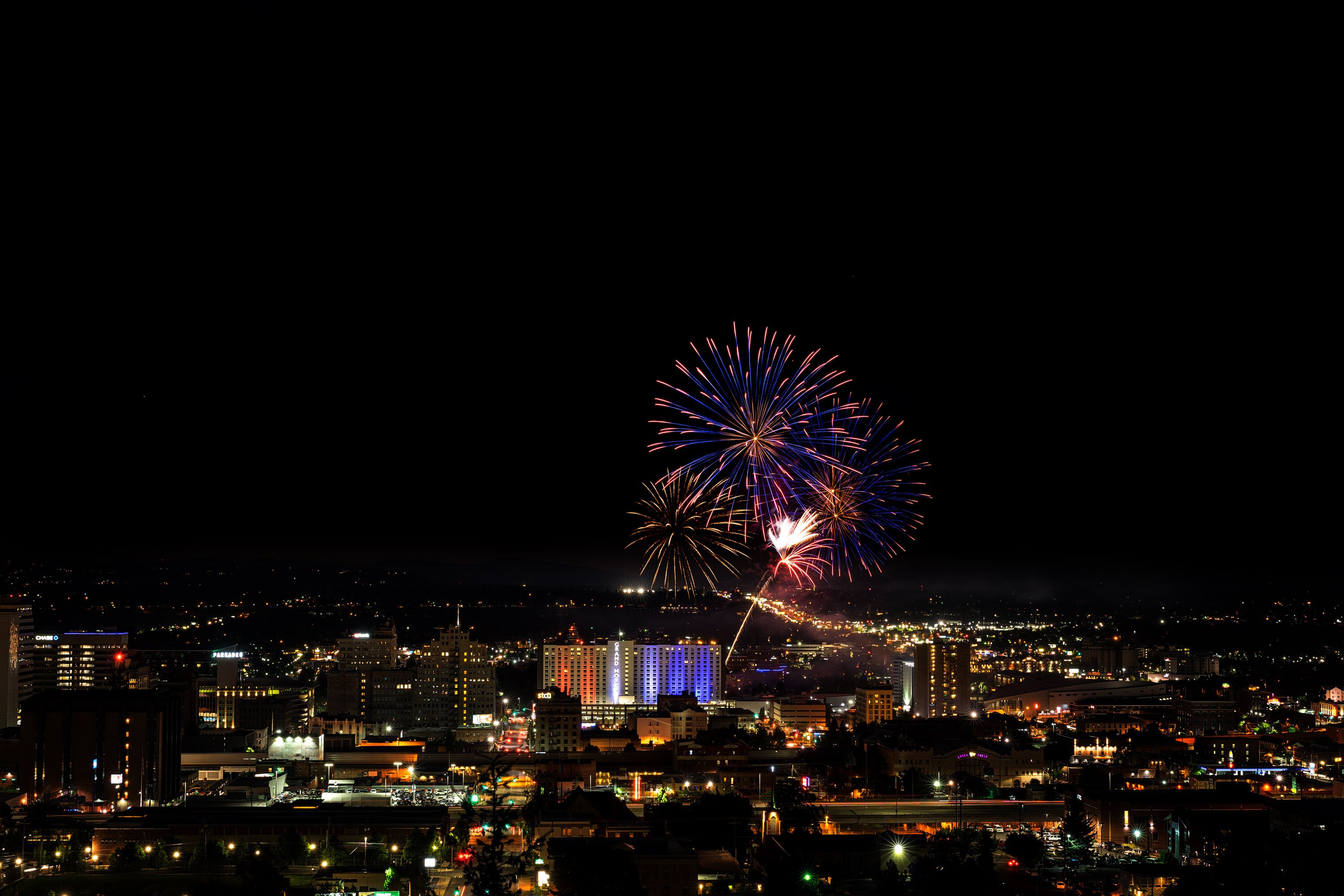 Spokane Fireworks cliff Drive Spokane downtown Spokane Etsy