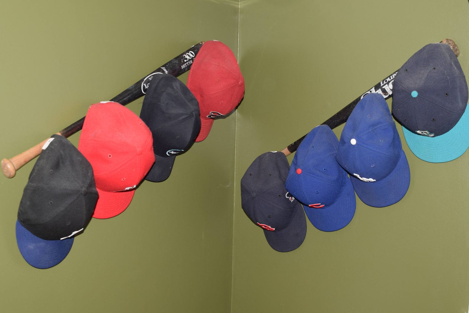 Baseball Gift Idea, Baseball Bat Hat Rack, Jersey Quilt Alternative