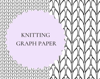 Knit Stitch Blank Printable Graph Paper | Blank Knitting Stockinette Stitches Template Grid for Coloring, Color work, Fair Isle, Designs