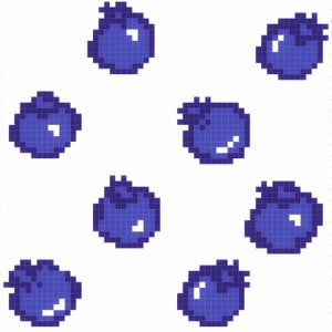 PATTERN: Blueberries Knitting Crochet Pattern | Knit Chart Fruit | Blueberry Duplicate Stitch or Stranded Colorwork for Hat Socks Sweater