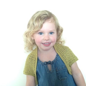 Olive Shrug - cardigan - bolero - crochet pattern - printable PDF - US & UK crochet terms.