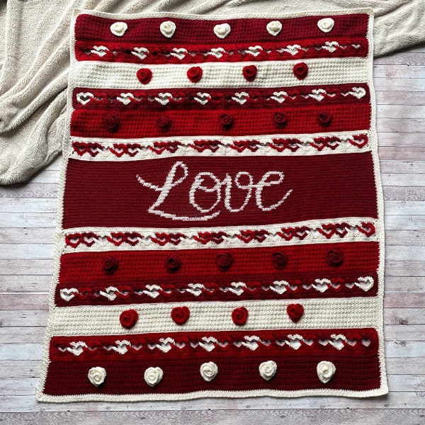 Eternal Love Blanket - Advanced Crochet Pattern - UK Terms - PDF pattern