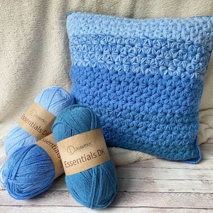 Jasmine Cushion - crochet pattern - cushion cover - UK terms - PDF
