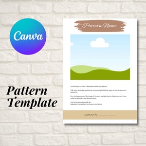 Elegant Crochet Pattern Template - Crochet Knit Canva pattern template - PDF - digital file -