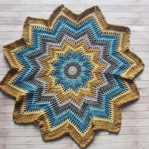 Mystical Star Blanket - crochet pattern - star blanket - UK terms - PDF