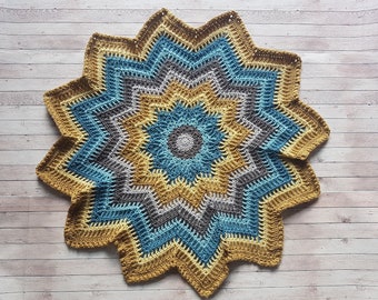 Mystical Star Blanket - crochet pattern - star blanket - UK terms - PDF